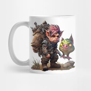 Cartoon warriors and buddies Mug